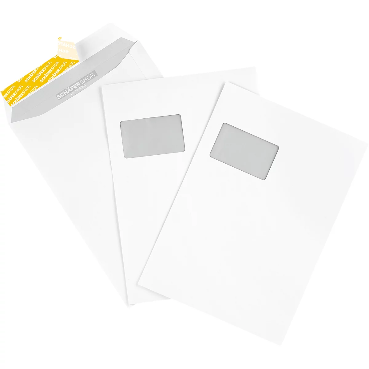 Schäfer Shop Genius enveloppen, formaat C4, met venster, zelfklevend, papier, 120 g/m², wit, 25 stuks