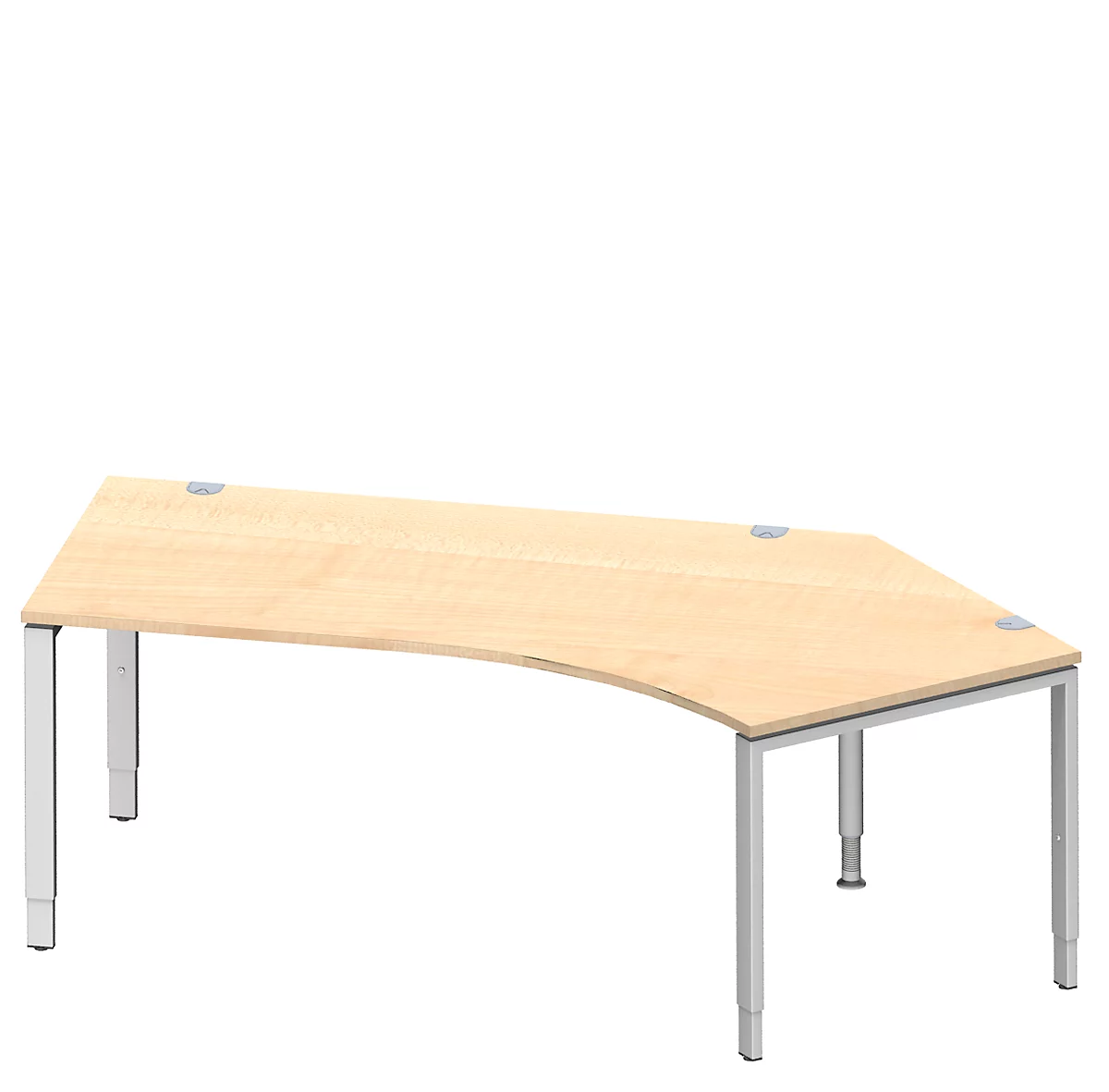 Schäfer Shop Genius escritorio angular MODENA FLEX 135°, extensión derecha, ancho 2165 mm, arce