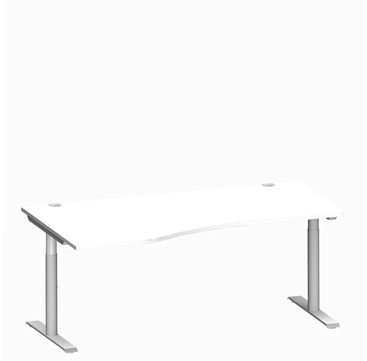 Schäfer Shop Genius escritorio de forma libre MODENA FLEX, extensión izquierda, ancho 1800 mm, blanco