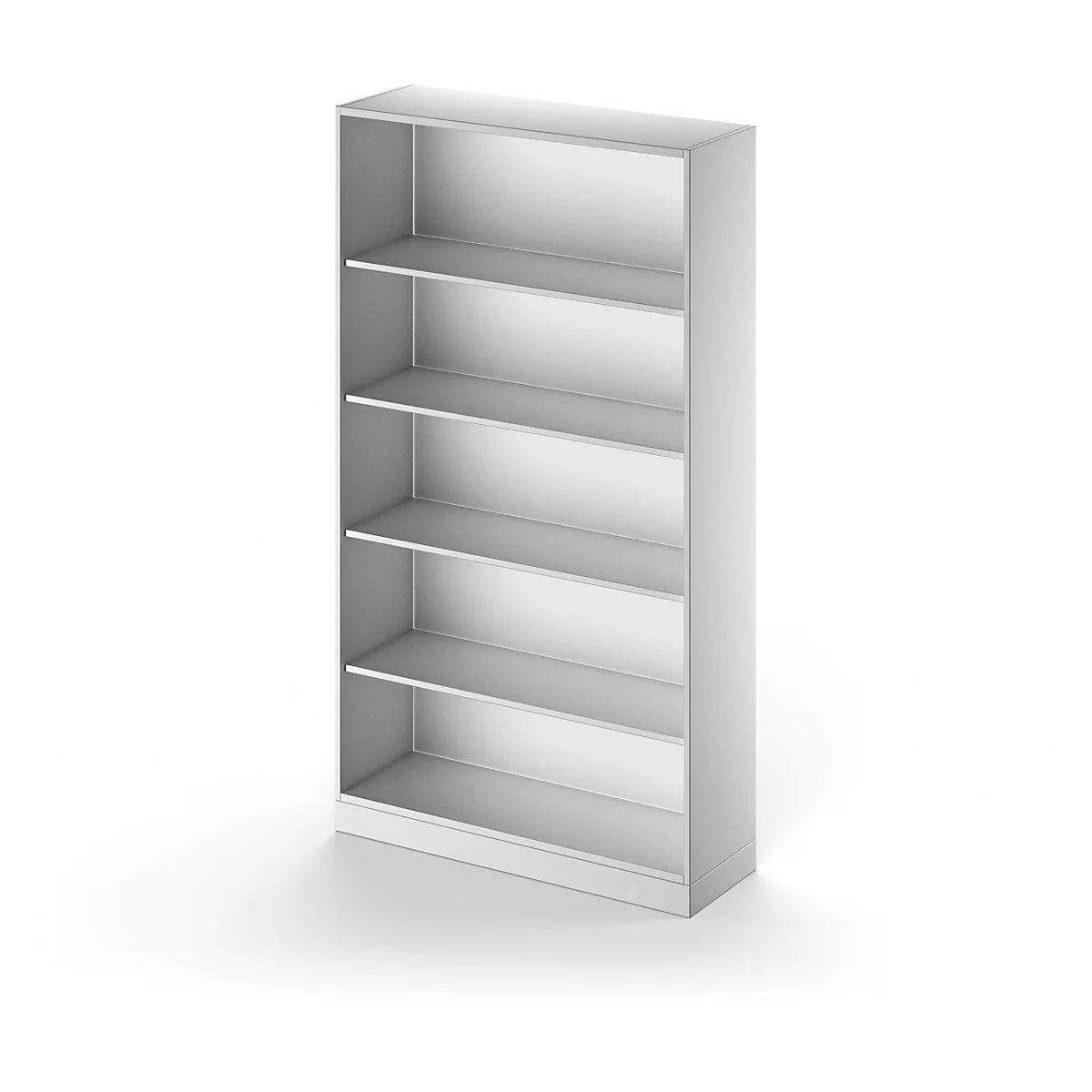 Schäfer Shop Genius Estantería TETRIS SOLID, cuerpo de acero, 5 AA, An 1200 x P 413 x Al 2143 mm, aluminio blanco