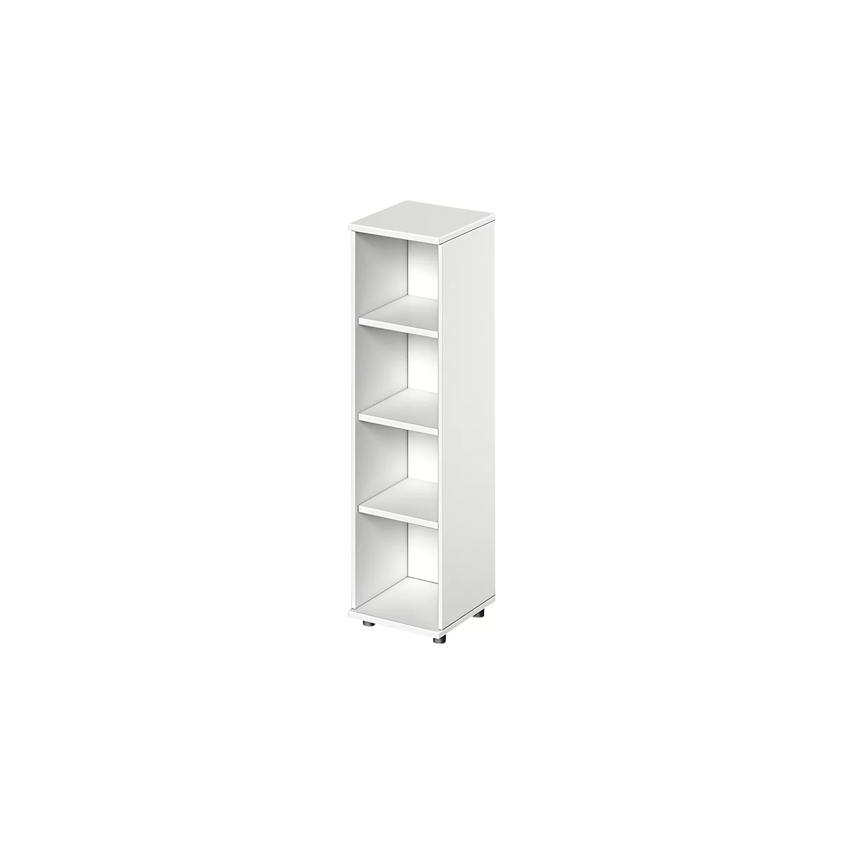 Schäfer Shop Genius Estantería TETRIS WOOD, 4 AA, altura incl. deslizador, An 400 mm, blanco