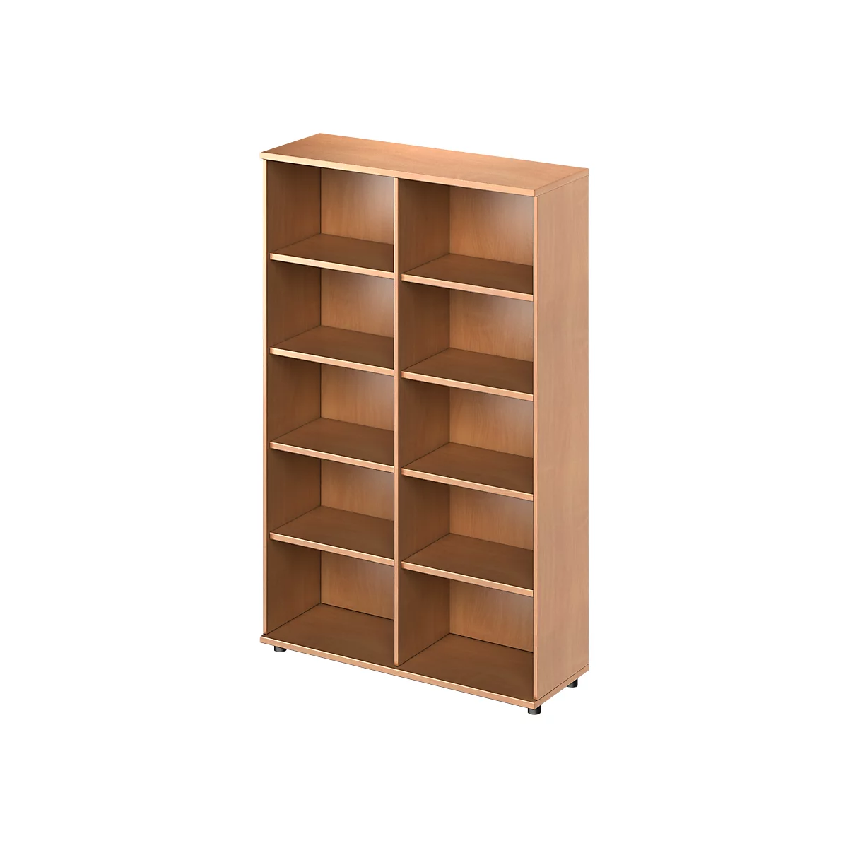 Schäfer Shop Genius estantería TETRIS WOOD, 5 OH, altura incl. guías, W 1200 mm, acabado de haya 