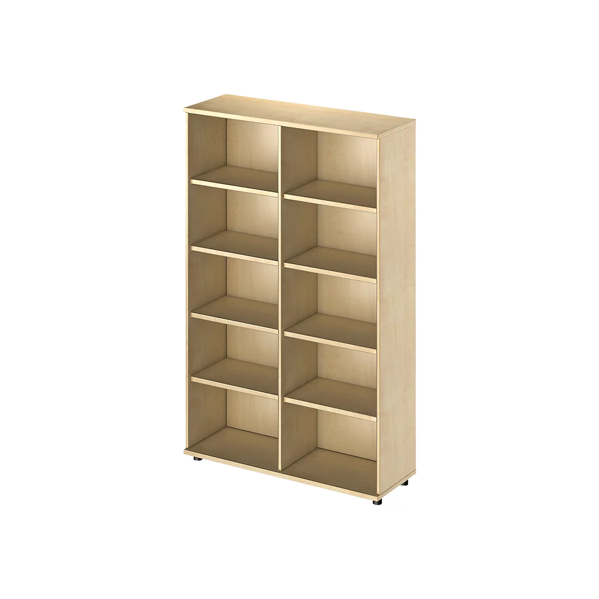 Schäfer Shop Genius estantería TETRIS WOOD, 5 OH, altura incl. guías, W 1200 mm, decoración arce 