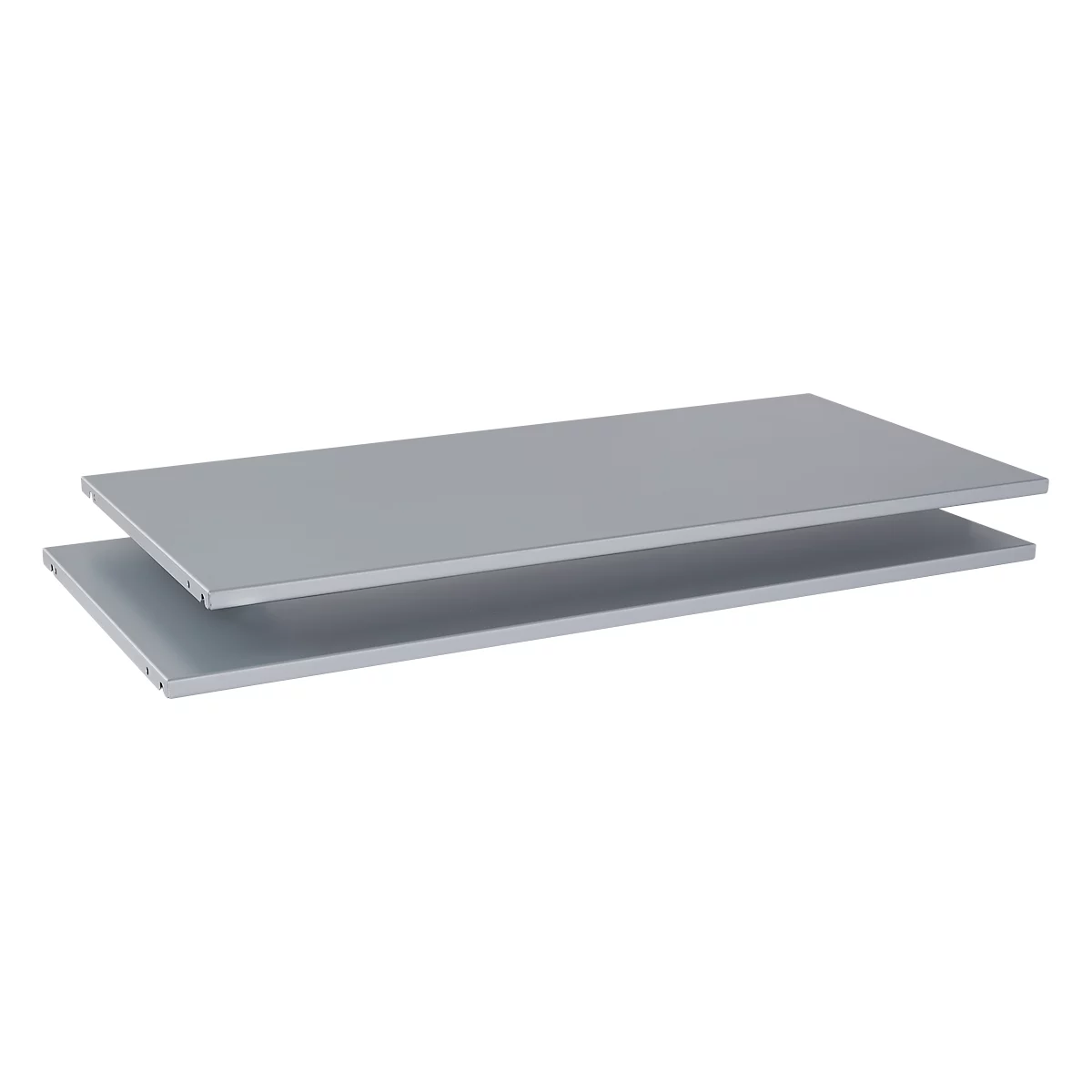 Schäfer Shop Genius Fachböden für TETRIS SOLID Schiebetürenschr. B 1200 mm/Querrolladenschr. B 800 mm, weißalu, 2 Stück