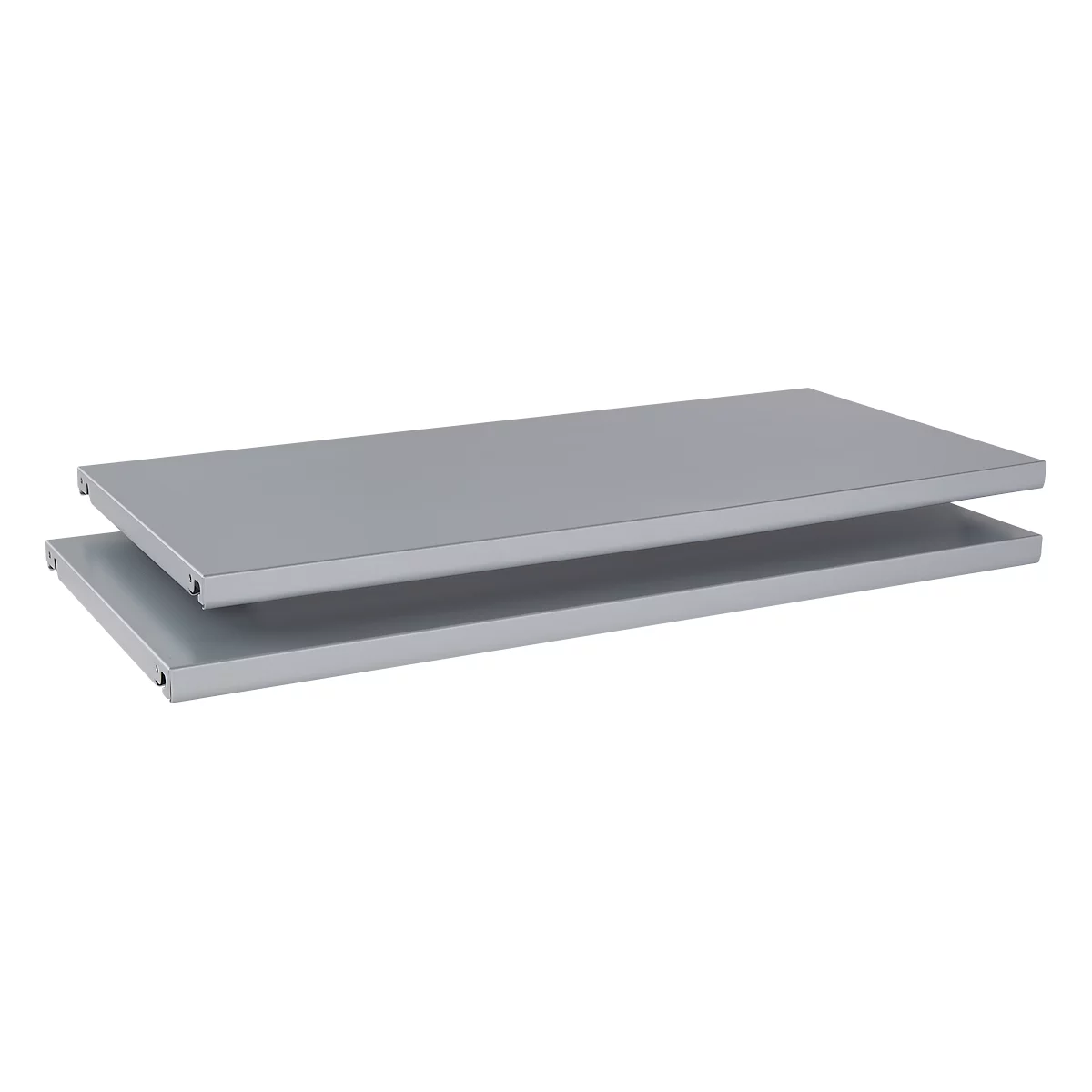 Schäfer Shop Genius Fachböden TETRIS SOLID, für Flügelschränke, aus Stahl, B 1000 mm, weißalu, 2 Stück