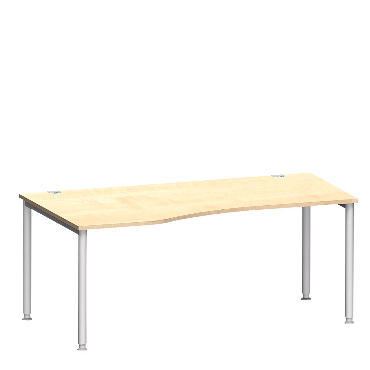 Schäfer Shop Genius Freiformschreibtisch MODENA FLEX, Ansatz links B 1800 mm, Ahorn 