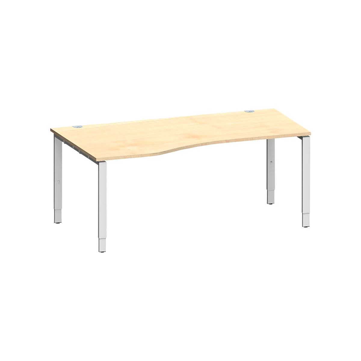Schäfer Shop Genius Freiformschreibtisch MODENA FLEX, Ansatz links, B 1800 mm, Ahorn
