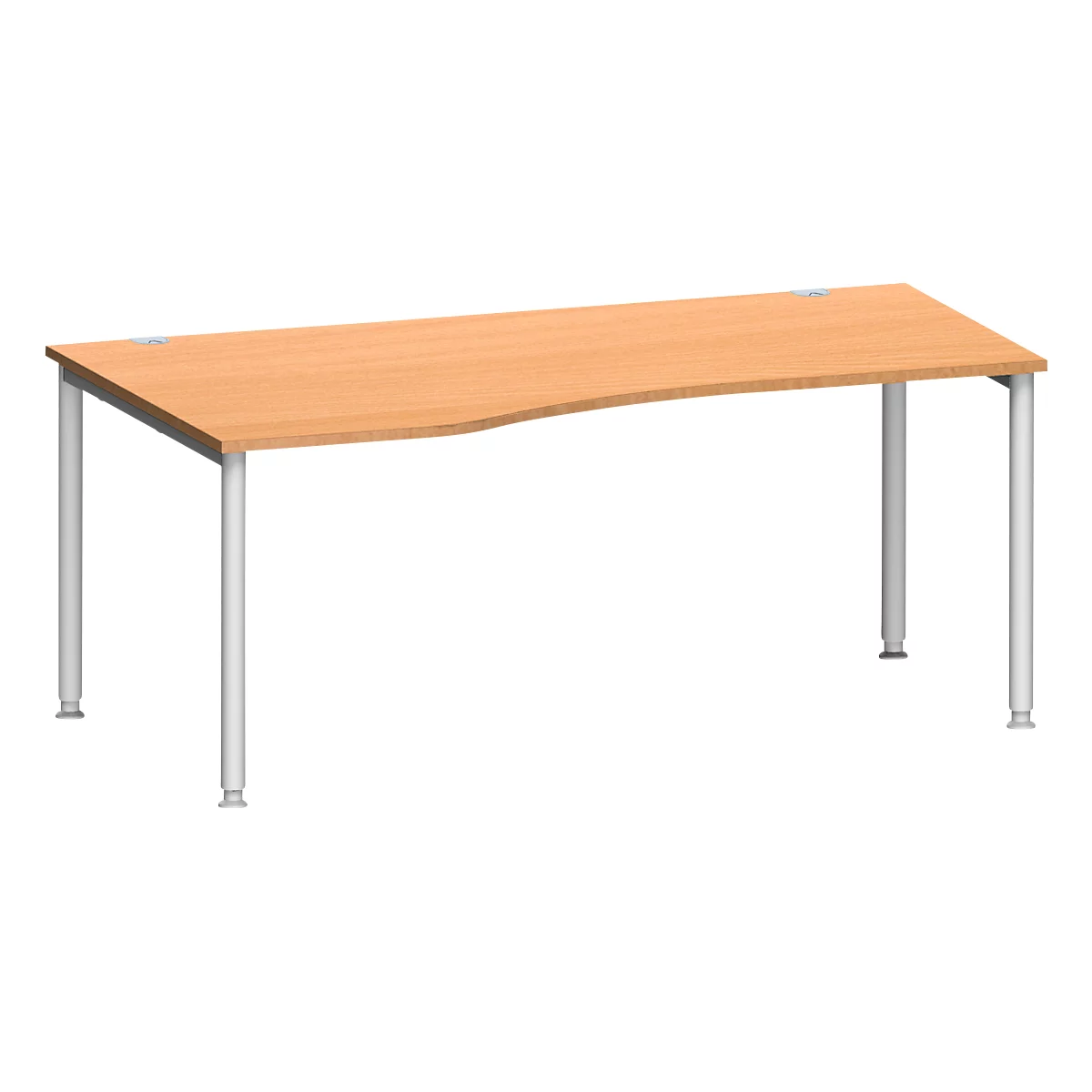Schäfer Shop Genius Freiformschreibtisch MODENA FLEX, Ansatz links B 1800 mm, Buche 