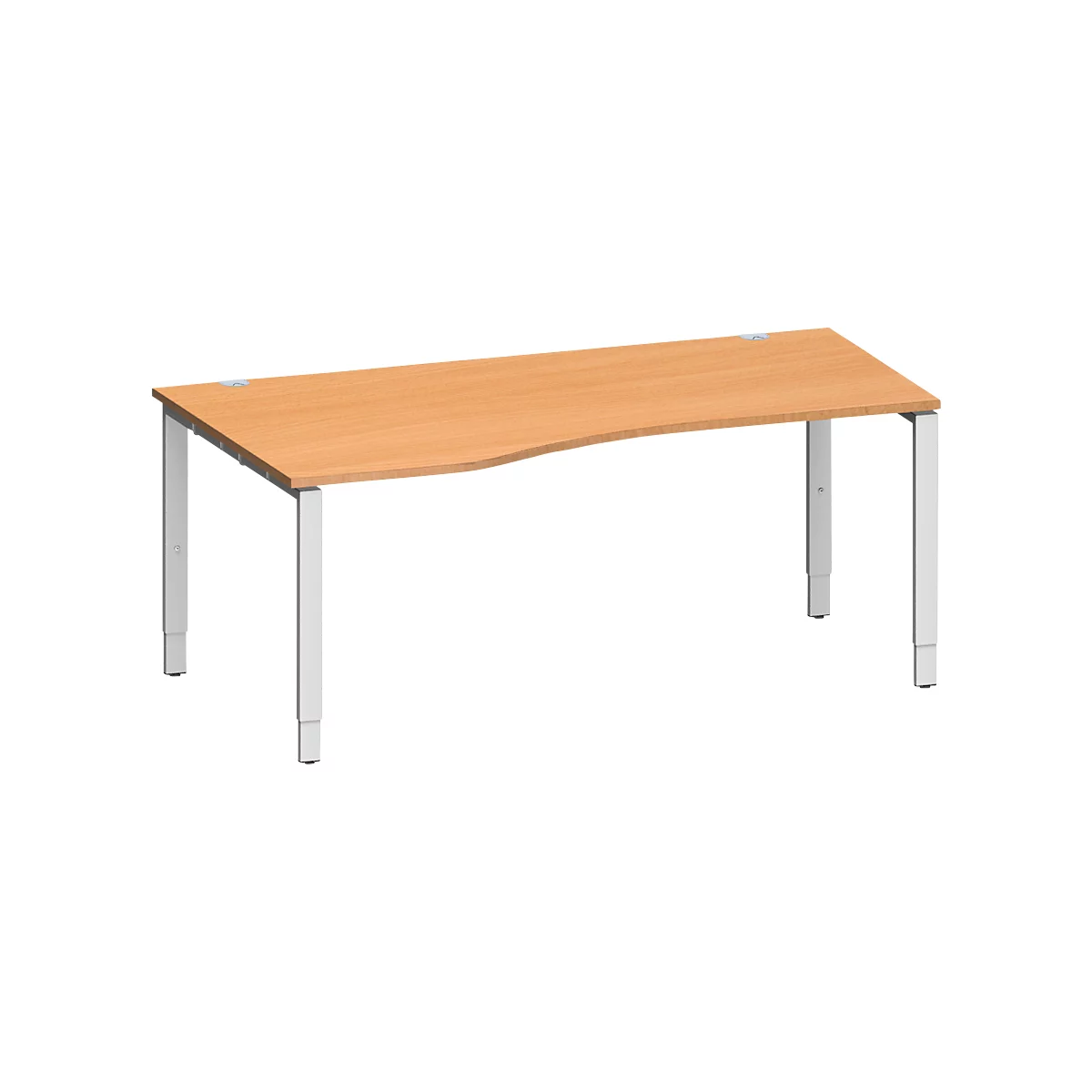 Schäfer Shop Genius Freiformschreibtisch MODENA FLEX, Ansatz links, B 1800 mm, Buche