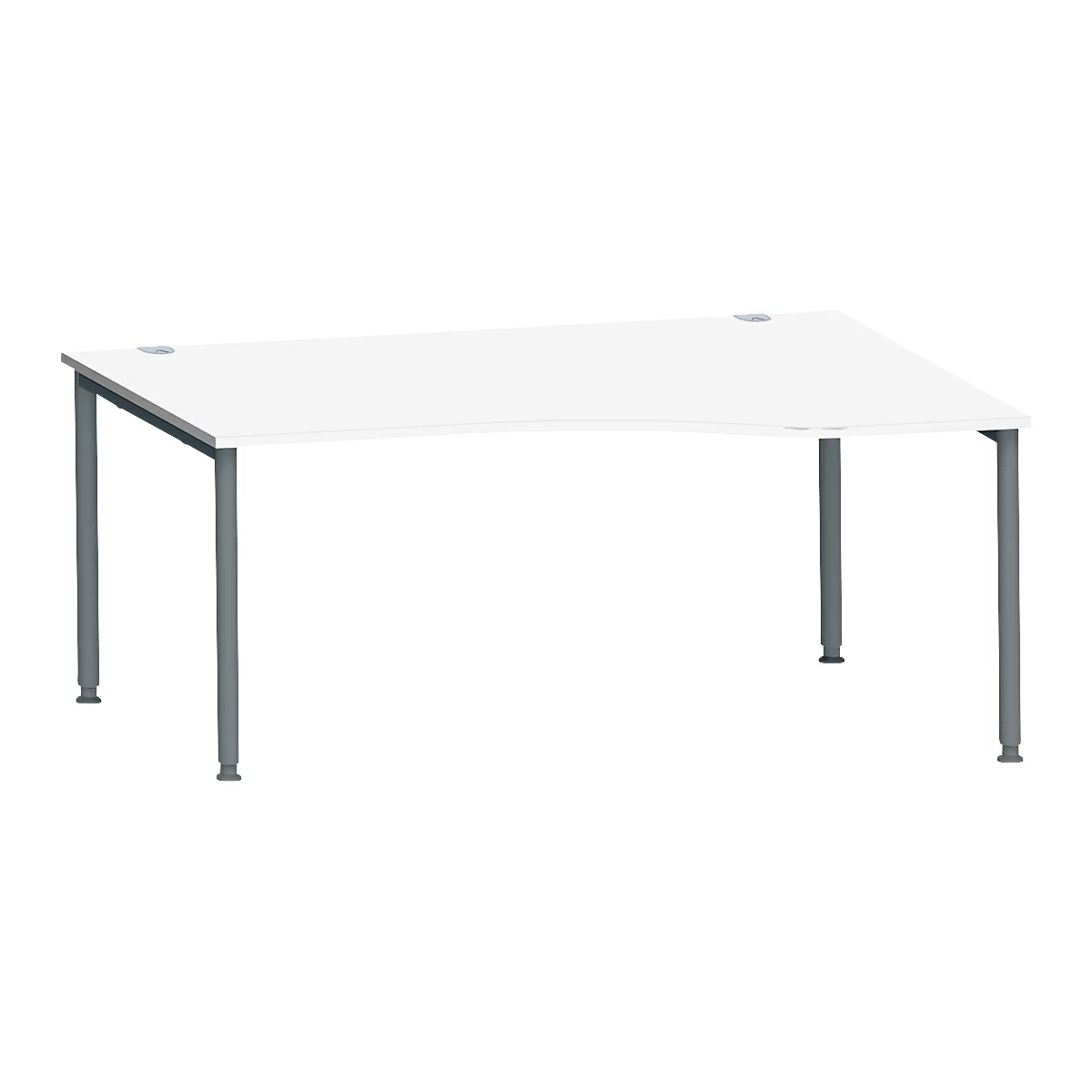 Schäfer Shop Genius Freiformschreibtisch MODENA FLEX, Ansatz links B 1800 mm, Kirsche Romana/anthra.