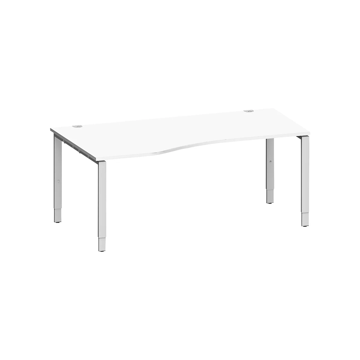 Schäfer Shop Genius Freiformschreibtisch MODENA FLEX, Ansatz links, B 1800 mm, weiß