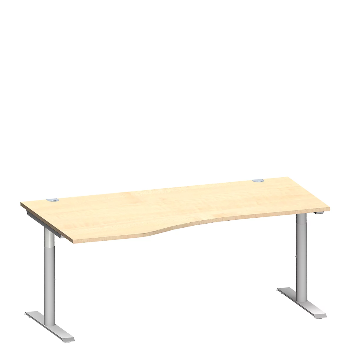 Schäfer Shop Genius Freiformschreibtisch MODENA FLEX, Ansatz links, Breite 1800 mm, Ahorn