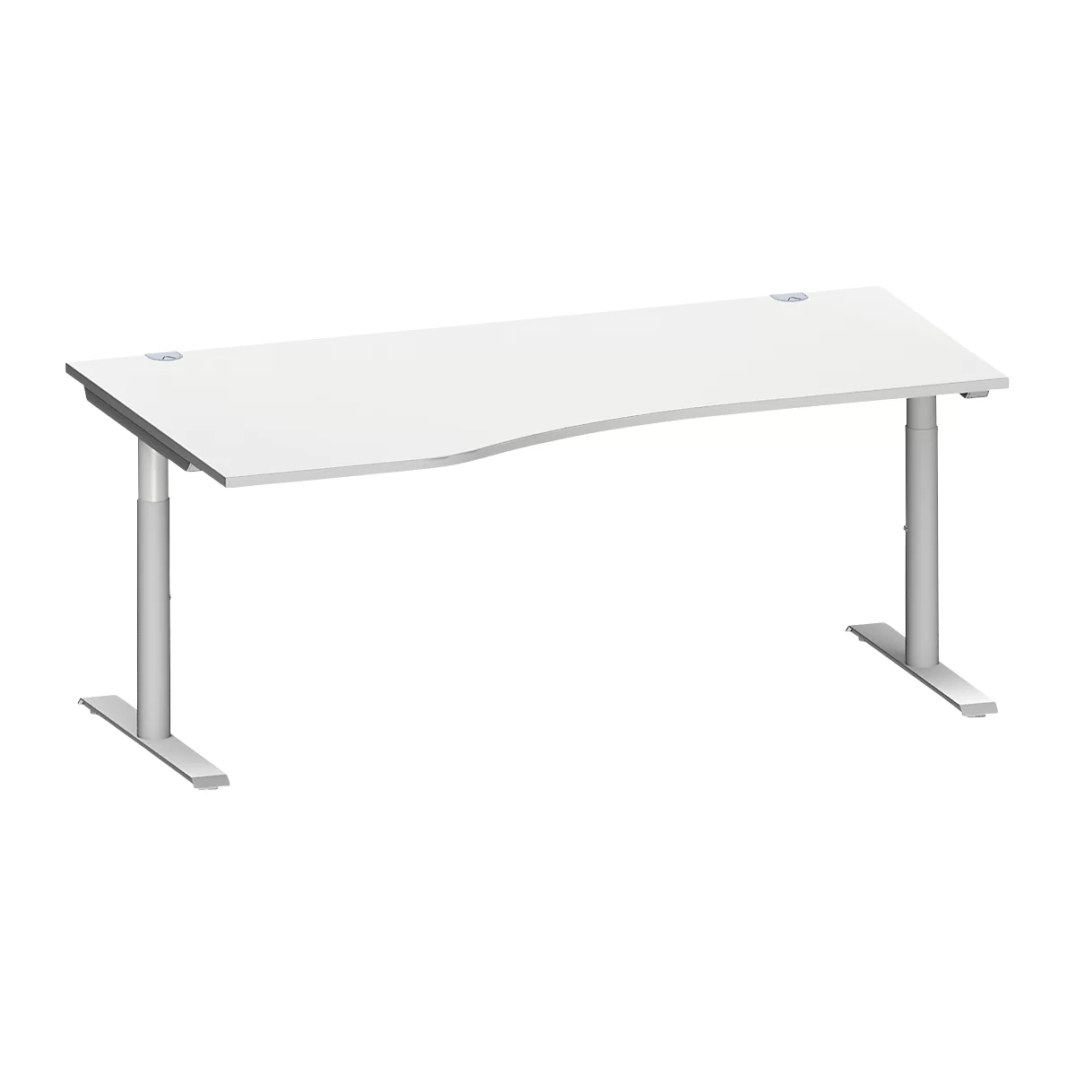 Schäfer Shop Genius Freiformschreibtisch MODENA FLEX, Ansatz links, Breite 1800 mm, Buche