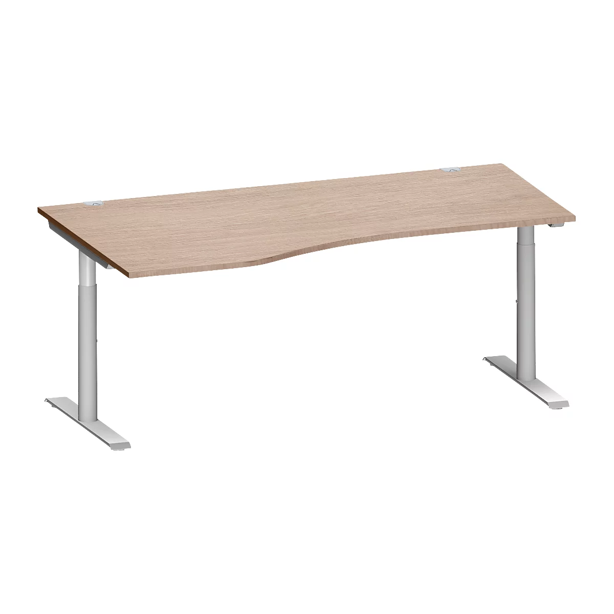 Schäfer Shop Genius Freiformschreibtisch MODENA FLEX, Ansatz links, Breite 1800 mm, Eiche-Dekor