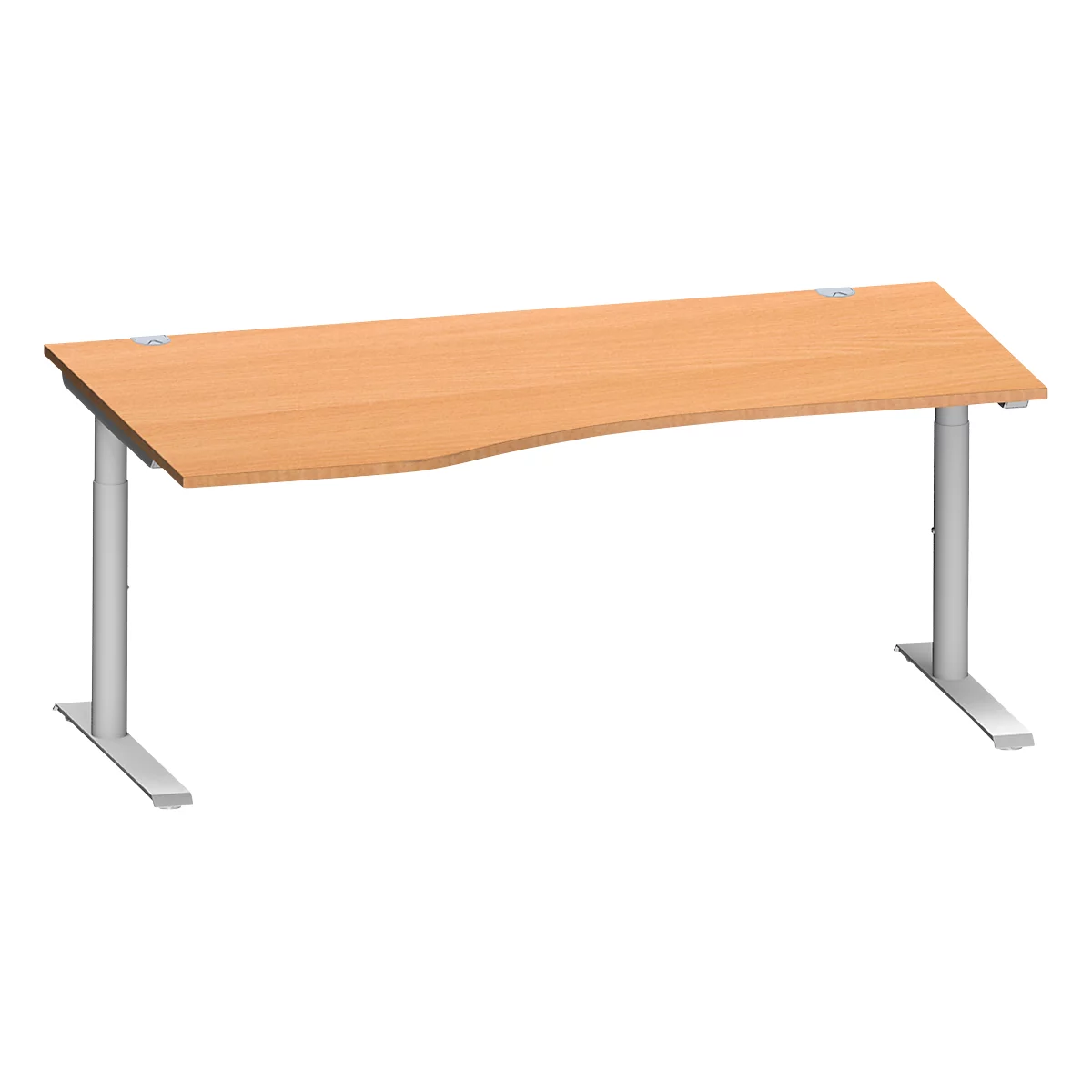 Schäfer Shop Genius Freiformschreibtisch MODENA FLEX, Ansatz links, Buche