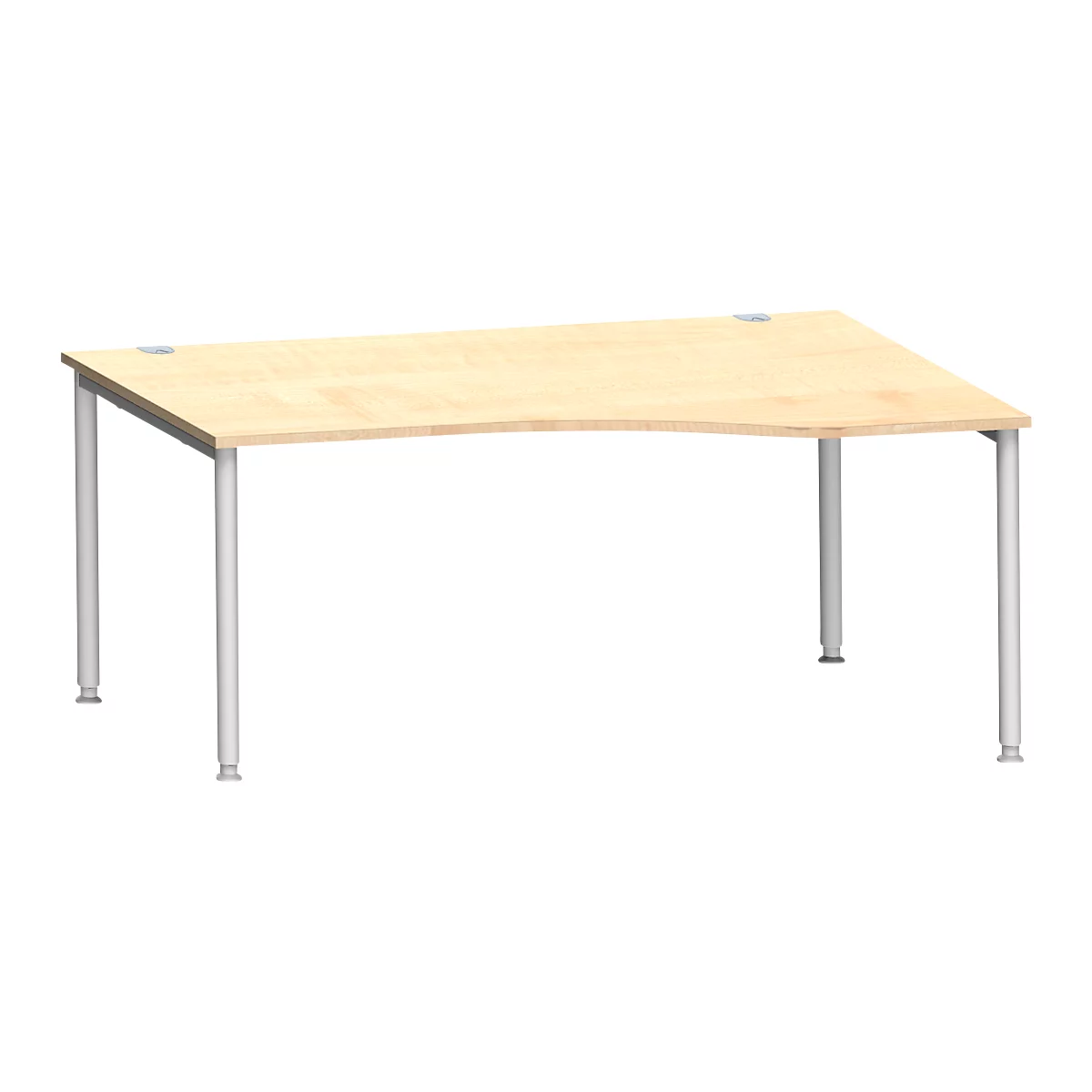 Schäfer Shop Genius Freiformschreibtisch MODENA FLEX, Ansatz rechts B 1800 mm, Ahorn