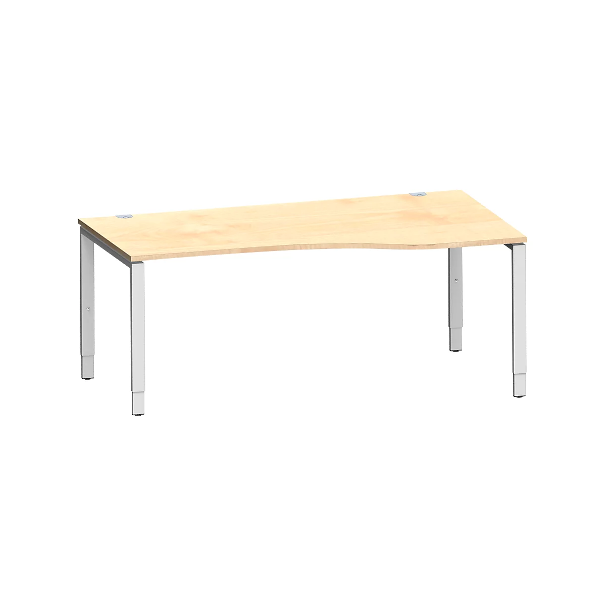 Schäfer Shop Genius Freiformschreibtisch MODENA FLEX, Ansatz rechts, B 1800 mm, Ahorn