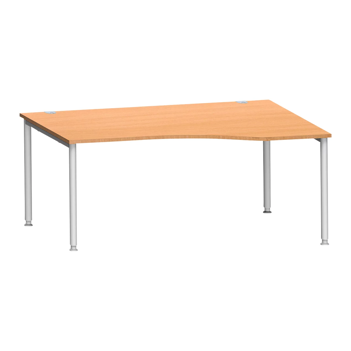 Schäfer Shop Genius Freiformschreibtisch MODENA FLEX, Ansatz rechts B 1800 mm, Buche
