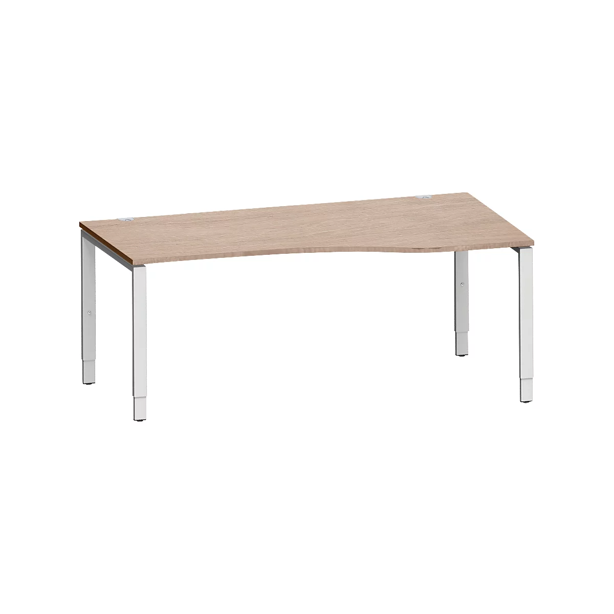Schäfer Shop Genius Freiformschreibtisch MODENA FLEX, Ansatz rechts, B 1800 mm, Eiche-Dekor