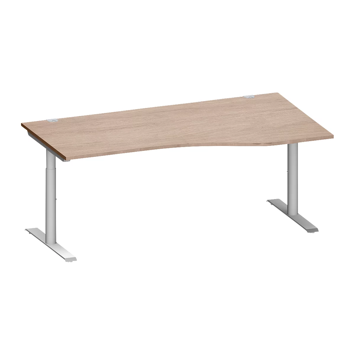 Schäfer Shop Genius Freiformschreibtisch MODENA FLEX, Ansatz rechts, Breite 1800 mm, Eiche-Dekor