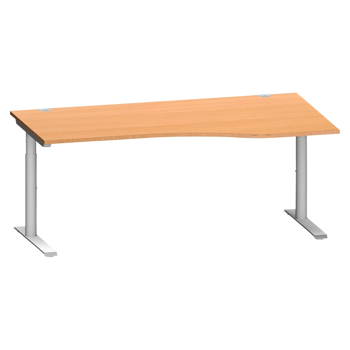 Schäfer Shop Genius Freiformschreibtisch MODENA FLEX, Ansatz rechts, Buche