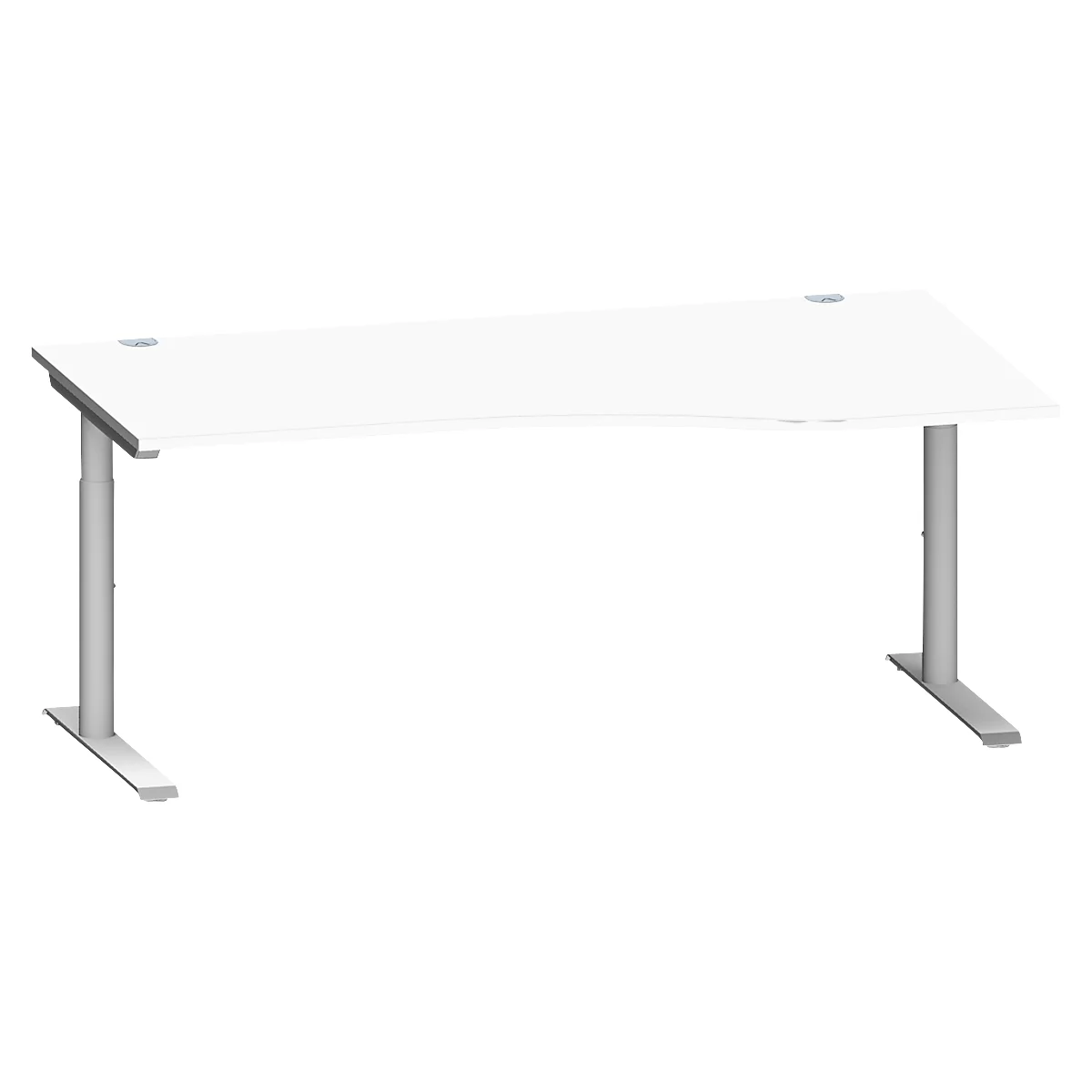Schäfer Shop Genius Freiformschreibtisch MODENA FLEX, Ansatz rechts, weiß