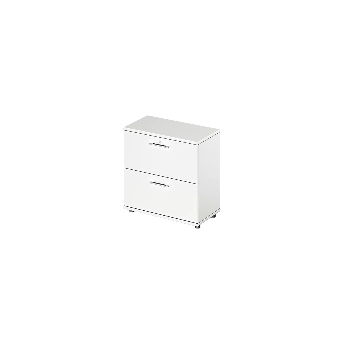 Schäfer Shop Genius Hangmappenkast TETRIS WOOD, 2 ordnerhoogten, B 800 x D 421 x H 800 mm, hoogte incl. glijders, wit