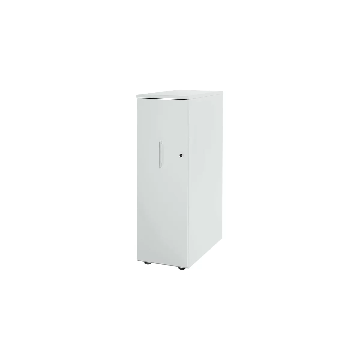 Schäfer Shop Genius Hochcontainer TETRIS WOOD, 3 Schübe + 1 Utensilienauszug, B 424 x T 803 x H 1296 mm, lichtgrau