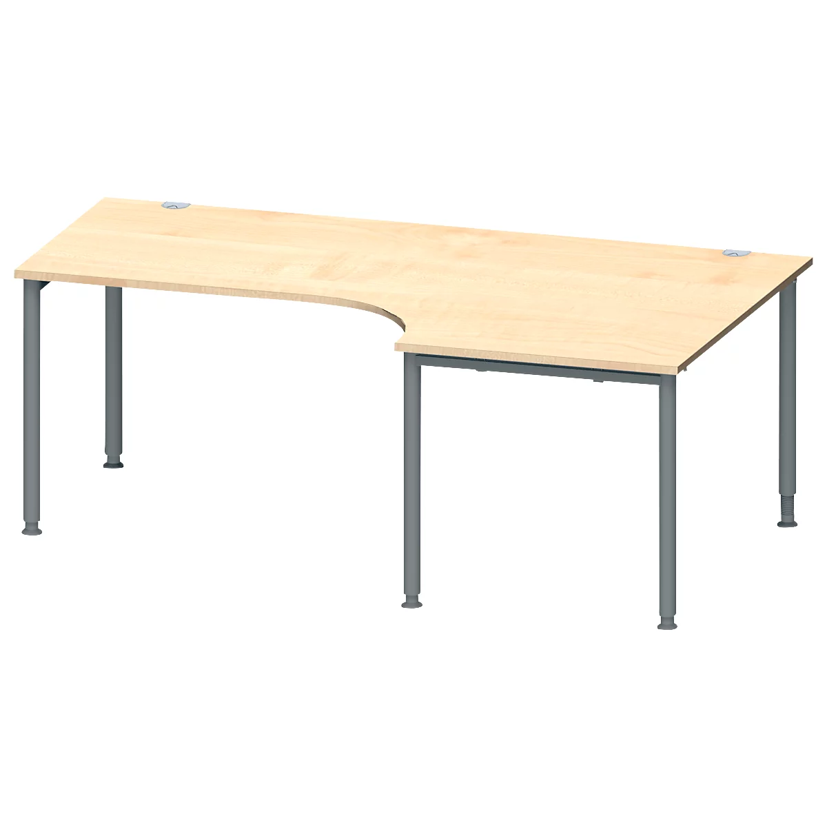 Schäfer Shop Genius hoekbureau MODENA FLEX 90°, aanbouw rechts, B 2000 mm, ahorn/antraciet