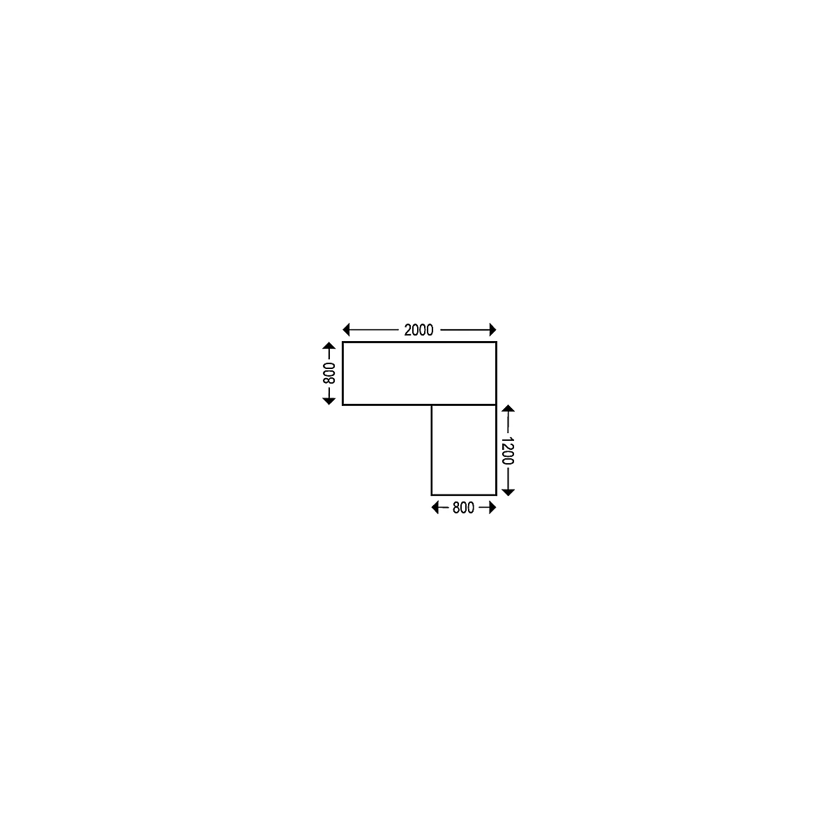 Schäfer Shop Genius hoekbureau Modena Flex, elektrisch in hoogte verstelbaar, hoek 90° aan beide zijden, B 2000 x D 2000 mm, ahorn/wit
