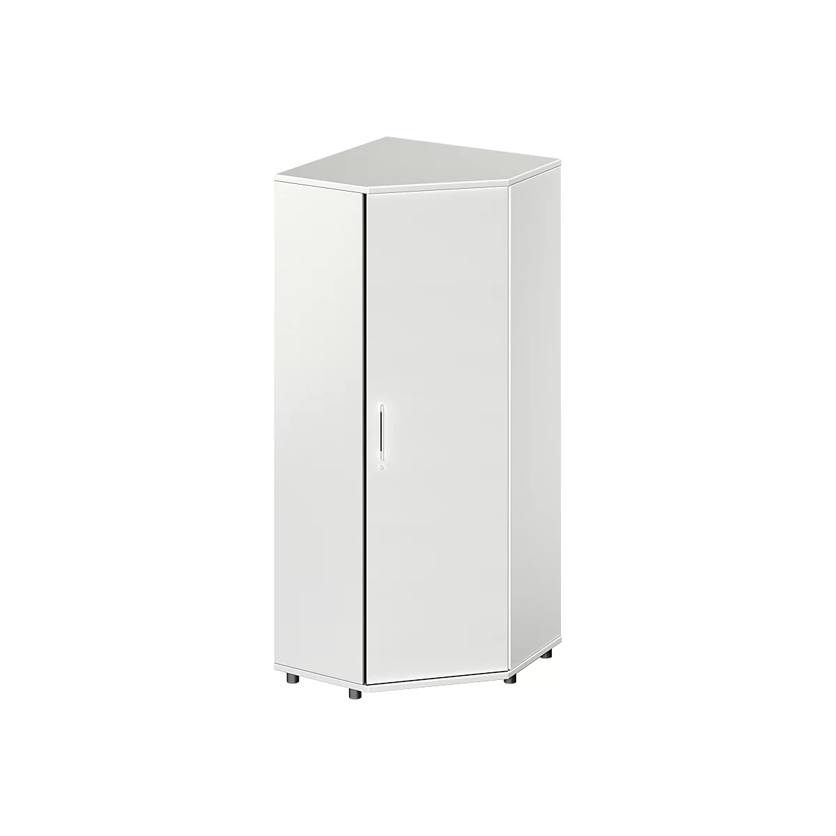 Schäfer Shop Genius Hoekkast TETRIS WOOD, 5 ordnerhoogten, B 800 x H 1910 mm, hoogte incl. glijders, lichtgrijs 