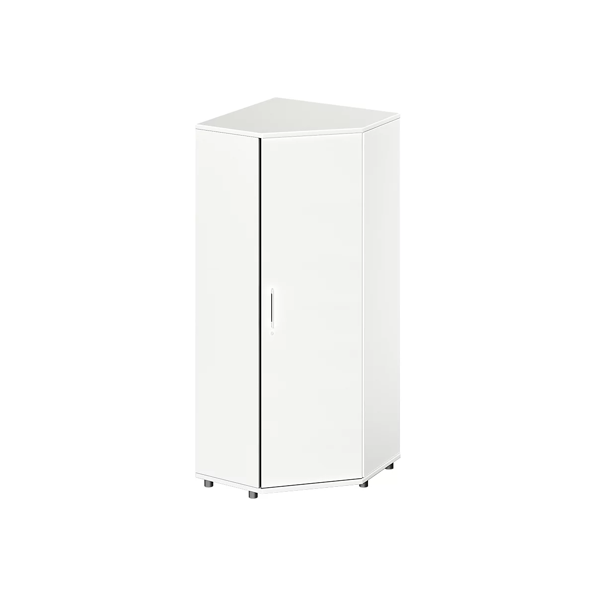 Schäfer Shop Genius Hoekkast TETRIS WOOD, 5 ordnerhoogten, B 800 x H 1910 mm, hoogte incl. glijders, wit 