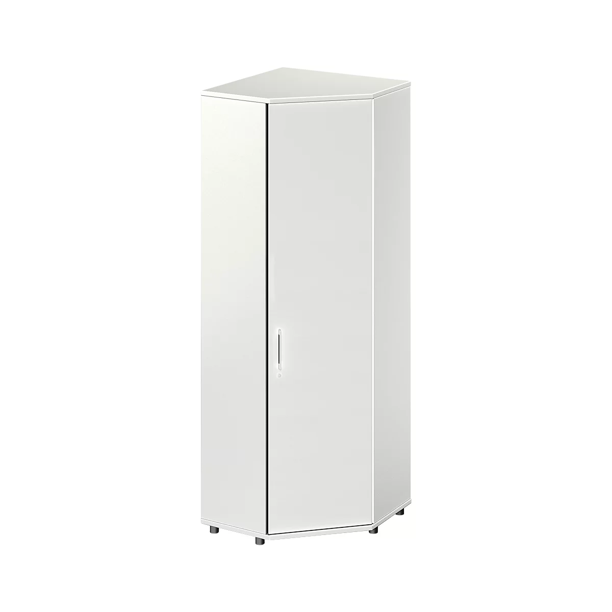 Schäfer Shop Genius Hoekkast TETRIS WOOD, 6 ordnerhoogten, B 800 x H 2270 mm, hoogte incl. glijders, lichtgrijs 
