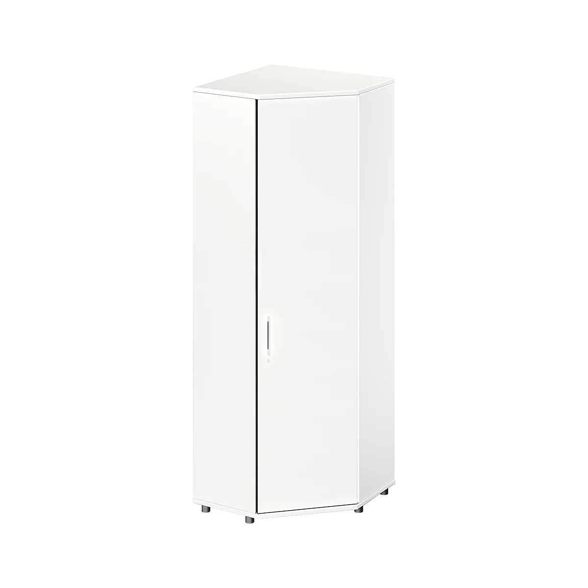 Schäfer Shop Genius Hoekkast TETRIS WOOD, 6 ordnerhoogten, B 800 x H 2270 mm, hoogte incl. glijders, wit 