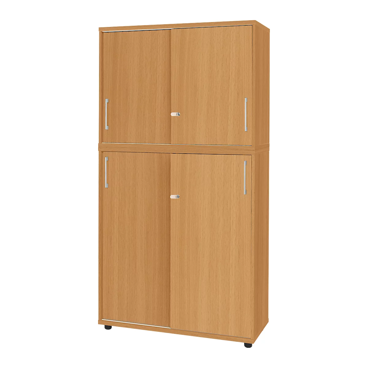 Schäfer Shop Genius Kastcombinatie TETRIS WOOD, met 5 ordnerhoogtes, ruimte voor 60 standaardmappen, afwerking beuken 