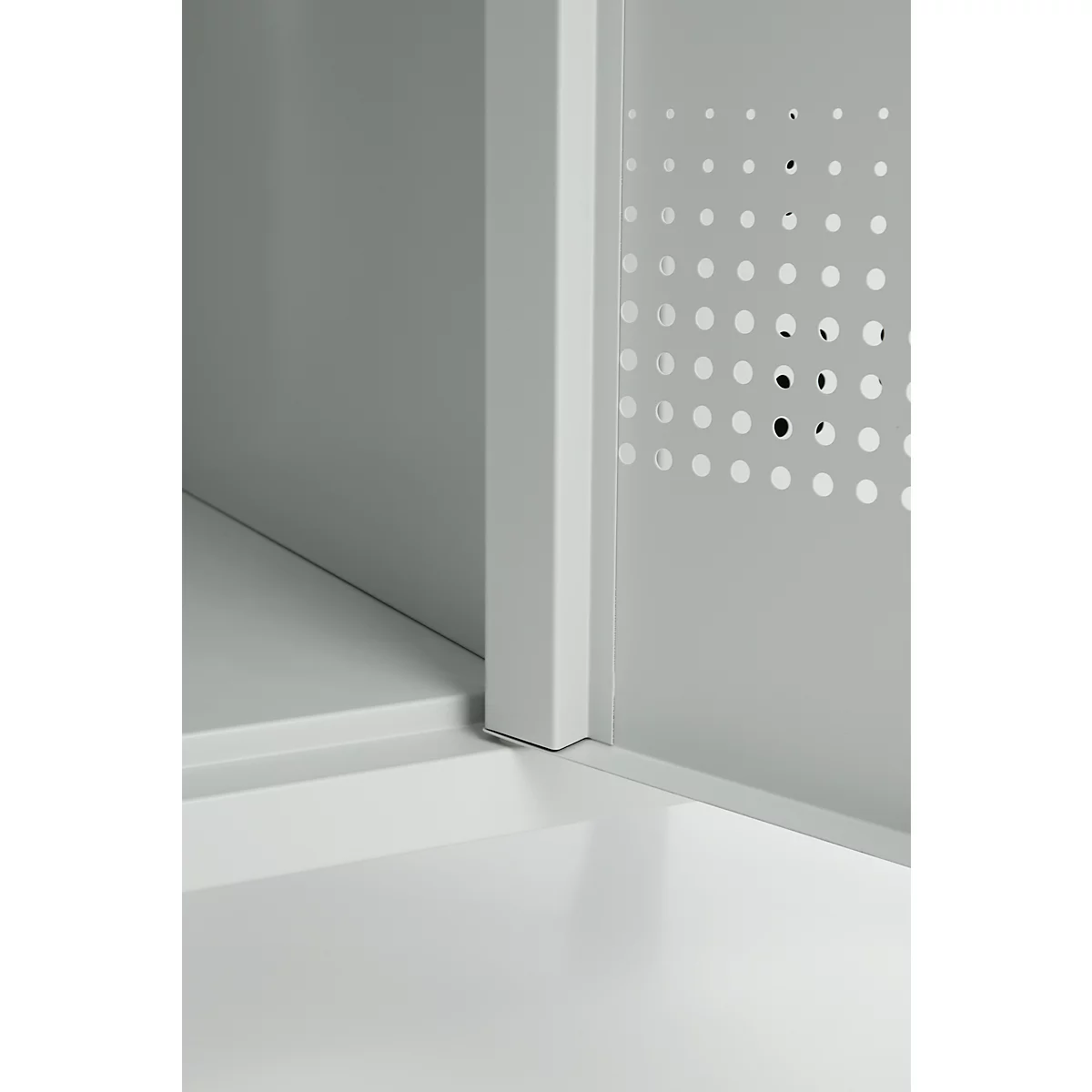Schäfer Shop Genius Kledinglocker met poten, 2 compartimenten, B 630 x D 500 X H 1850 mm, veiligheidsdraaigrendelslot, lichtgrijs/lichtgrijs
