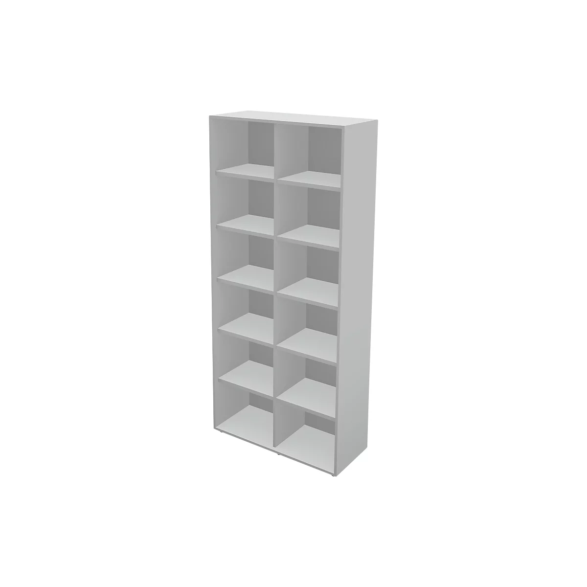 Schäfer Shop Genius Librería TETRIS WALL, 6 HC, ancho 1000 x fondo 420 x alto 2250 mm, gris claro