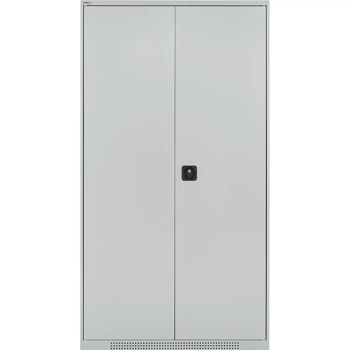 Schäfer Shop Genius materiaalkast FS, 5 OH, afsluitbaar, 4 legborden/12 laden, tot 450 kg, B 1055 x D 520 x H 1950 mm, staal, lichtgrijs/lichtgrijs
