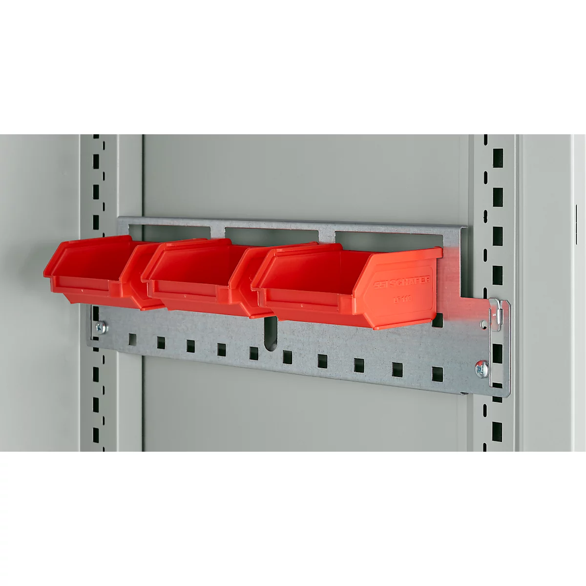 Schäfer Shop Genius Mehrzweckschrank FS, modular, abschließbar, mit Mittelwand, 4 Fachböden, B 1055 x T 520 x H 1950 mm, lichtgrau