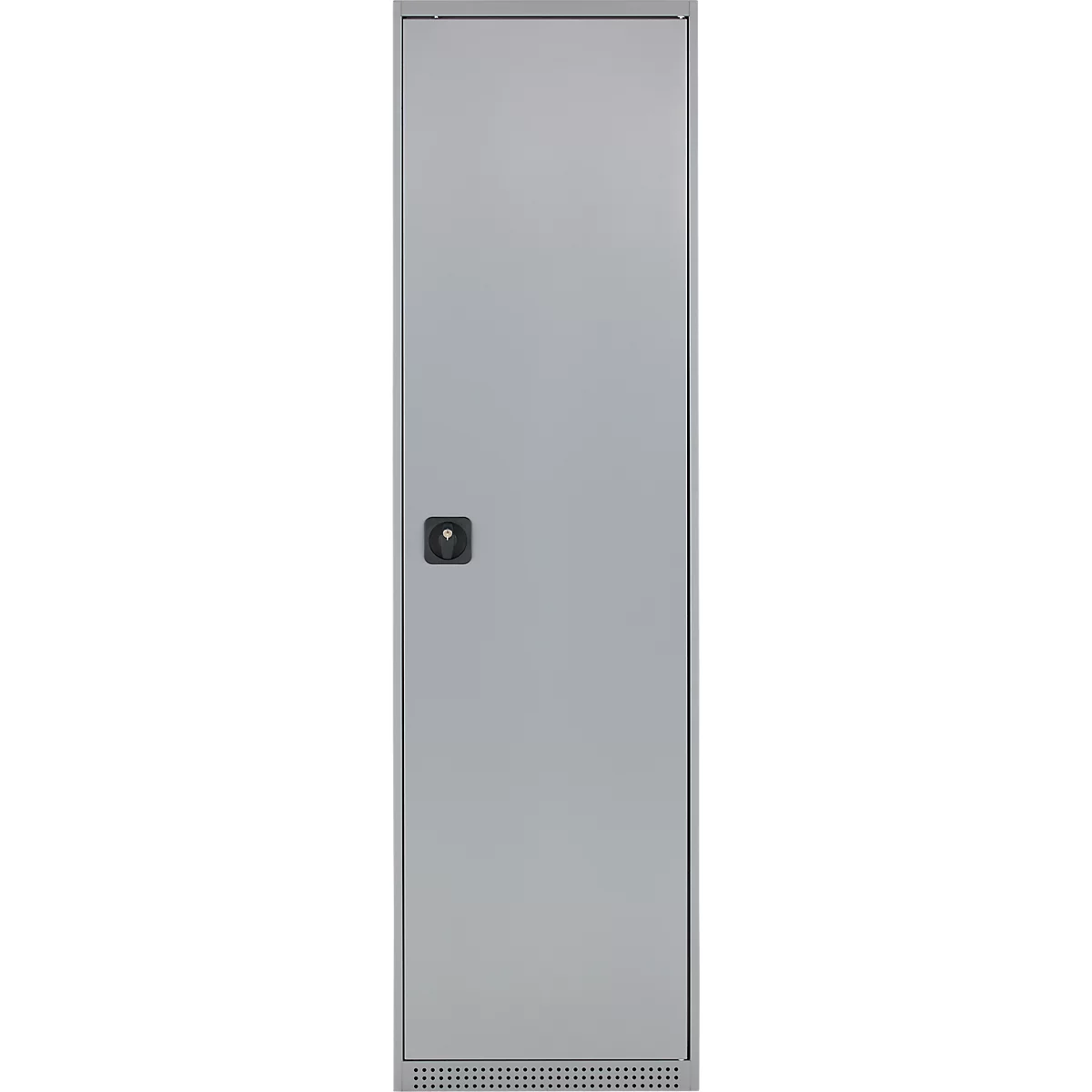 Schäfer Shop Genius Mehrzweckschrank FS, modular, individuell erweiterbar, 2 Fachböden, bis 250 kg, B 545 x T 520 x H 1950 mm, Stahl, weißaluminium/weißaluminium
