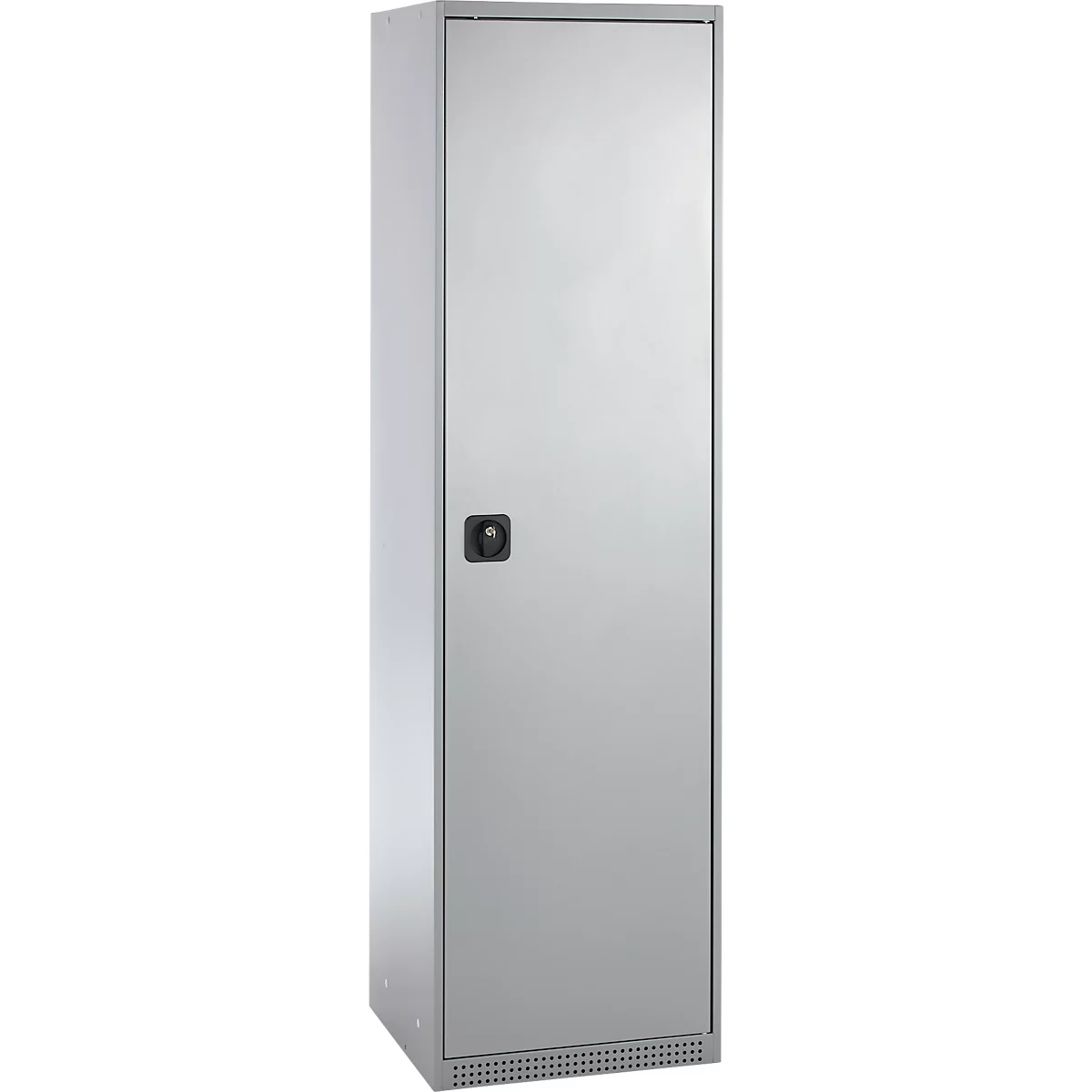 Schäfer Shop Genius Mehrzweckschrank FS, modular, individuell erweiterbar, 2 Fachböden, bis 250 kg, B 545 x T 520 x H 1950 mm, Stahl, weißaluminium/weißaluminium