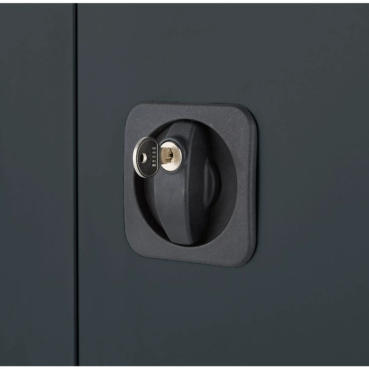 Schäfer Shop Genius Mehrzweckschrank FS, modular, indivuduell erweiterbar, Mittelwand, 4 Fachböden, bis 450 kg, B 1055 x T 520 x H 1950 mm, lichtgrau/anthrazitgrau