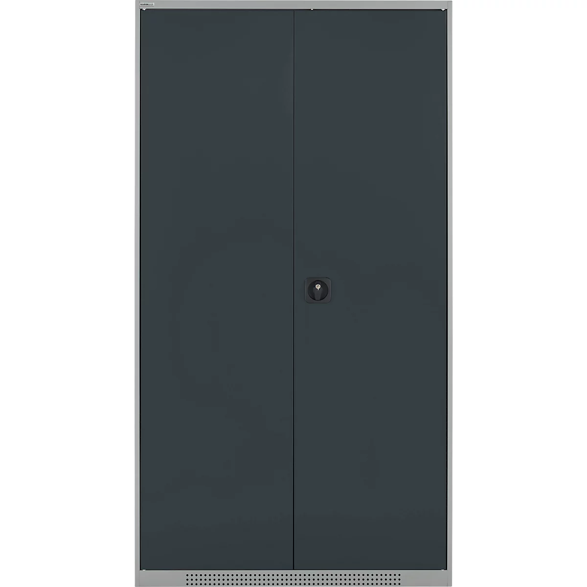Schäfer Shop Genius Mehrzweckschrank FS, modular, indivuduell erweiterbar, Mittelwand, 4 Fachböden, bis 450 kg, B 1055 x T 520 x H 1950 mm, weißalu/anthrazitgrau