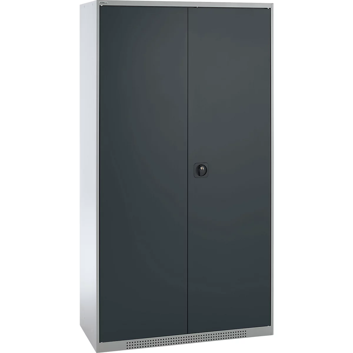 Schäfer Shop Genius Mehrzweckschrank FS, modular, indivuduell erweiterbar, Mittelwand, 4 Fachböden, bis 450 kg, B 1055 x T 520 x H 1950 mm, weißalu/anthrazitgrau
