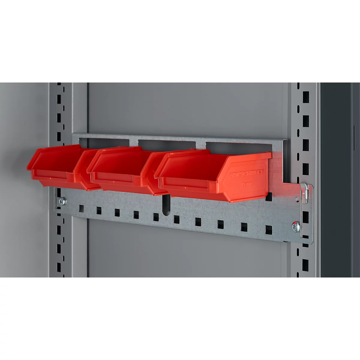 Schäfer Shop Genius Mehrzweckschrank FS, modular, indivuduell erweiterbar, Mittelwand, 4 Fachböden, bis 450 kg, B 1055 x T 520 x H 1950 mm, weißalu/anthrazitgrau