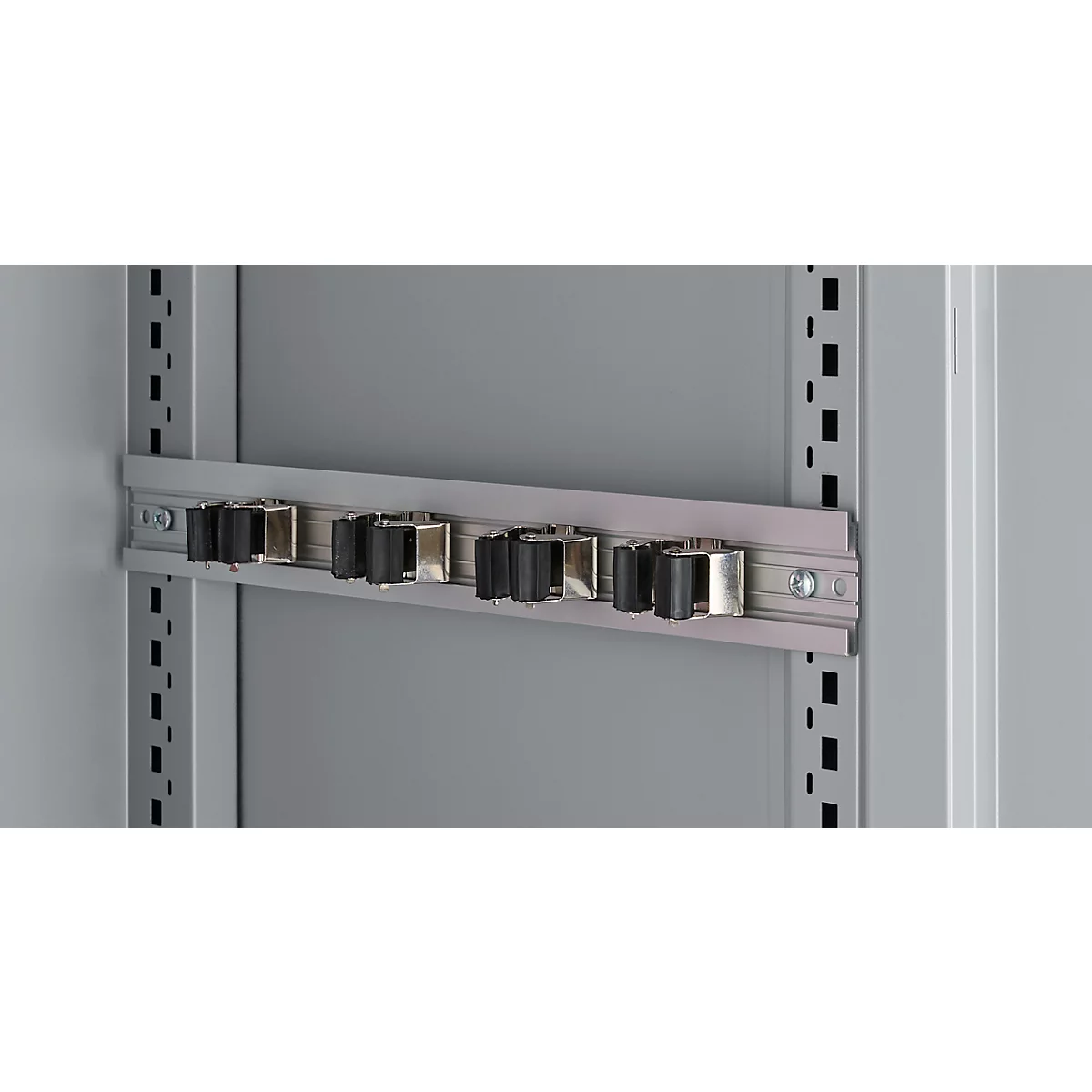 Schäfer Shop Genius Mehrzweckschrank FS, modular, indivuduell erweiterbar, Mittelwand, 4 Fachböden, bis 450 kg, B 1055 x T 520 x H 1950 mm, weißalu/weißalu