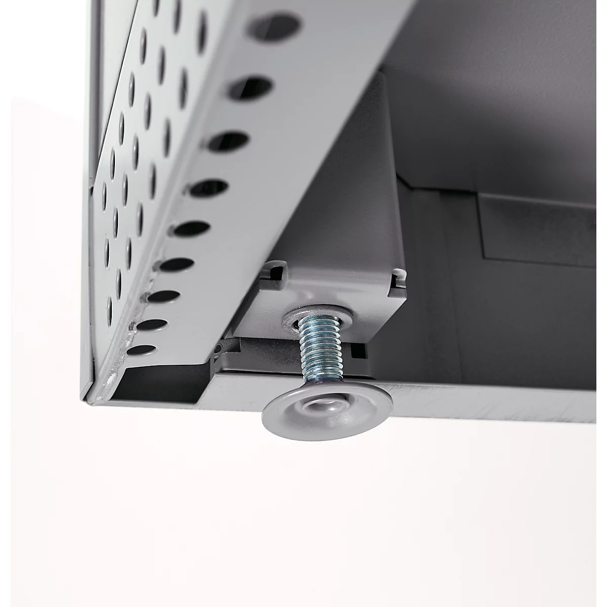 Schäfer Shop Genius metalen materiaalkast FS, met kijkvenster, ventilatiegaten, B 545 x D 520 x H 1950 mm, 5 OH, tot 250 kg, blank.alu kleurig/antraciet