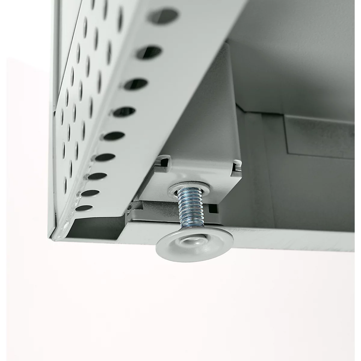 Schäfer Shop Genius metalen materiaalkast FS, met kijkvenster, ventilatiegaten, B 545 x D 520 x H 1950 mm, 5 OH, tot 250 kg, lichtgrijs/antraciet