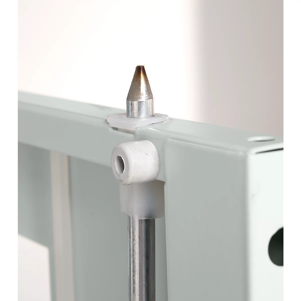 Schäfer Shop Genius metalen materiaalkast FS, met kijkvenster, ventilatiegaten, B 545 x D 520 x H 1950 mm, 5 OH, tot 250 kg, lichtgrijs/lichtgrijs