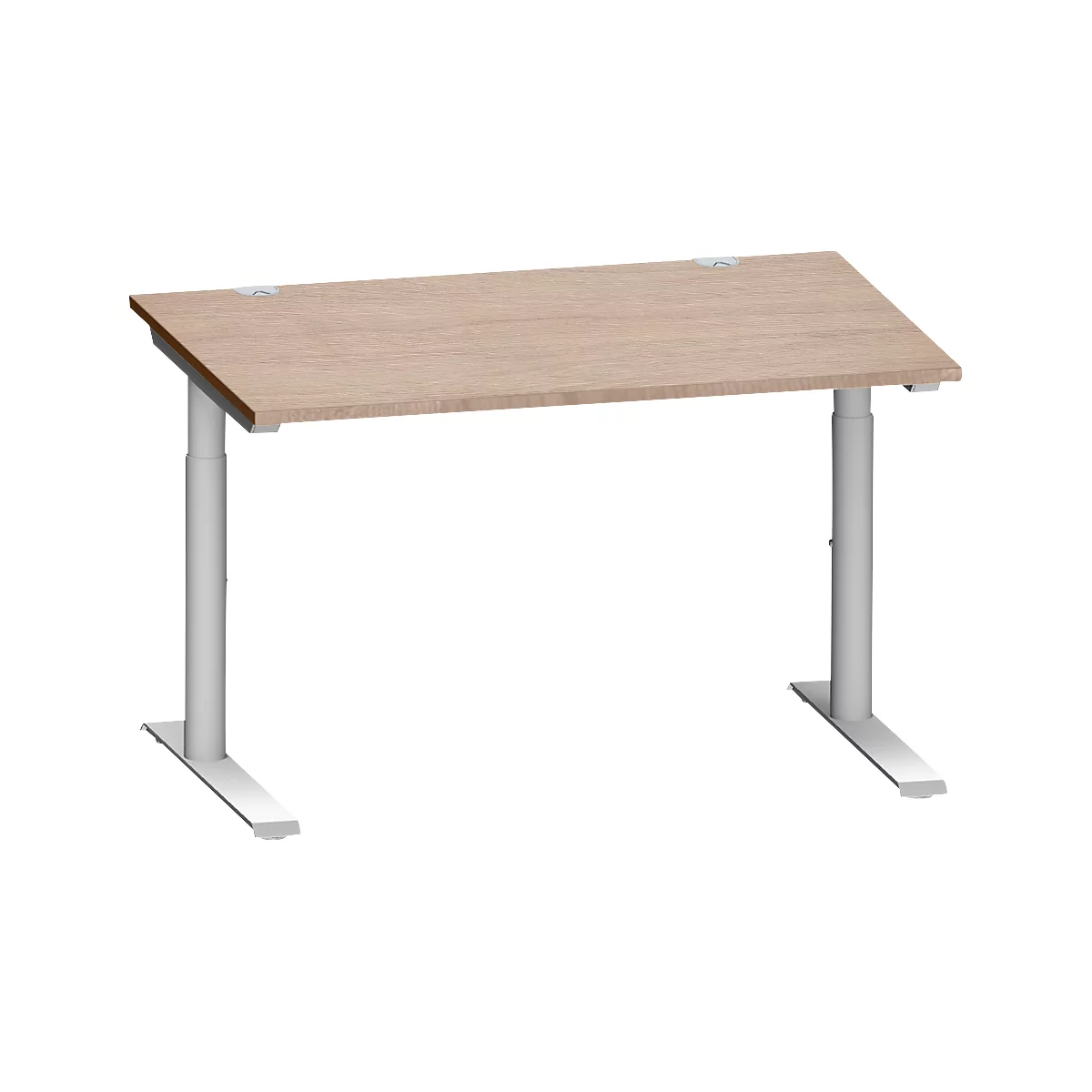 Schäfer Shop Genius MODENA FLEX bureau, 1200 x 800 mm, eiken decor/wit aluminium